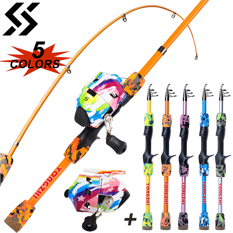 Fishing Rod Combo - Sougayilang-Moulinet de pêche télescopique pour enfants,