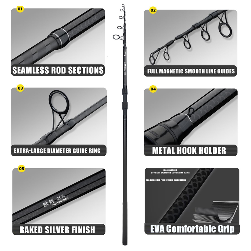 Canne à pêche télescopique pou - Fishing Rod Surf avis et prix