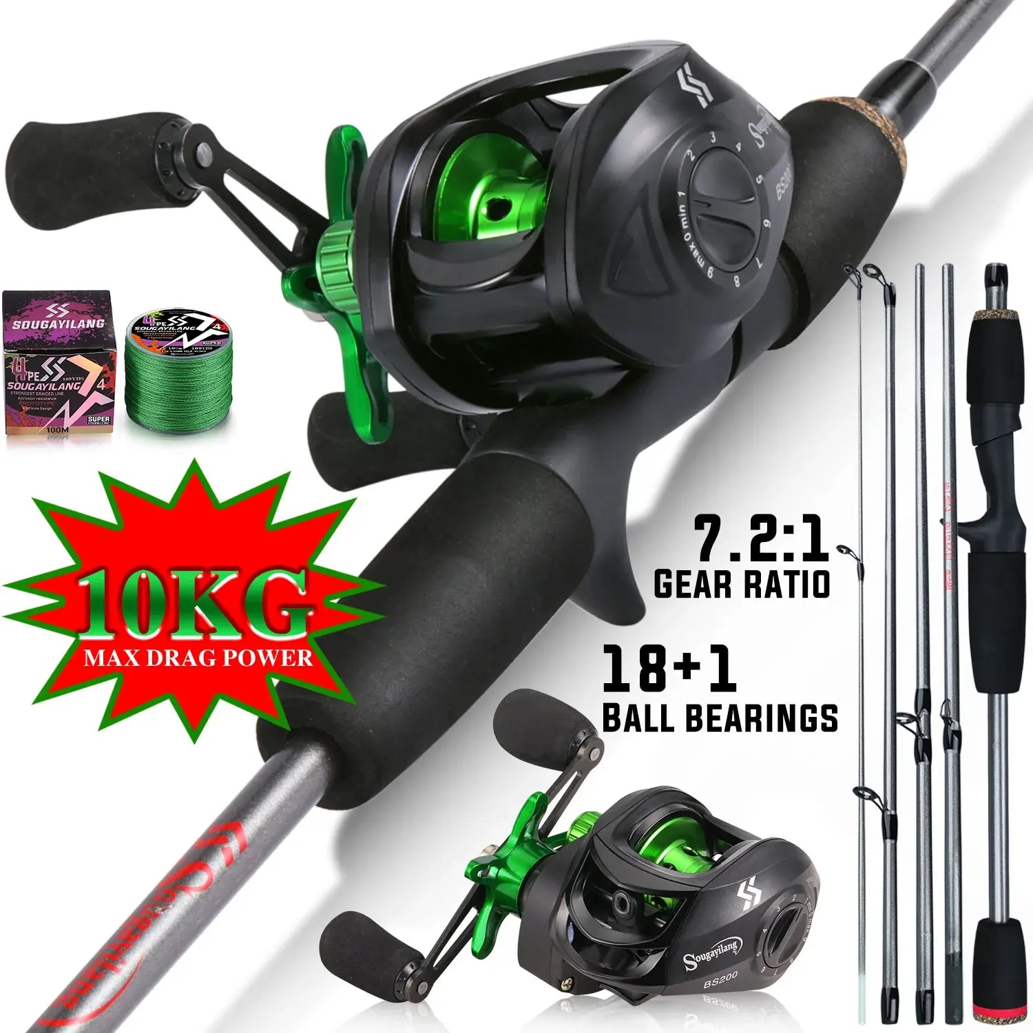Sougayilang – canne à pêche Co - Fishing Rod Combo avis et prix